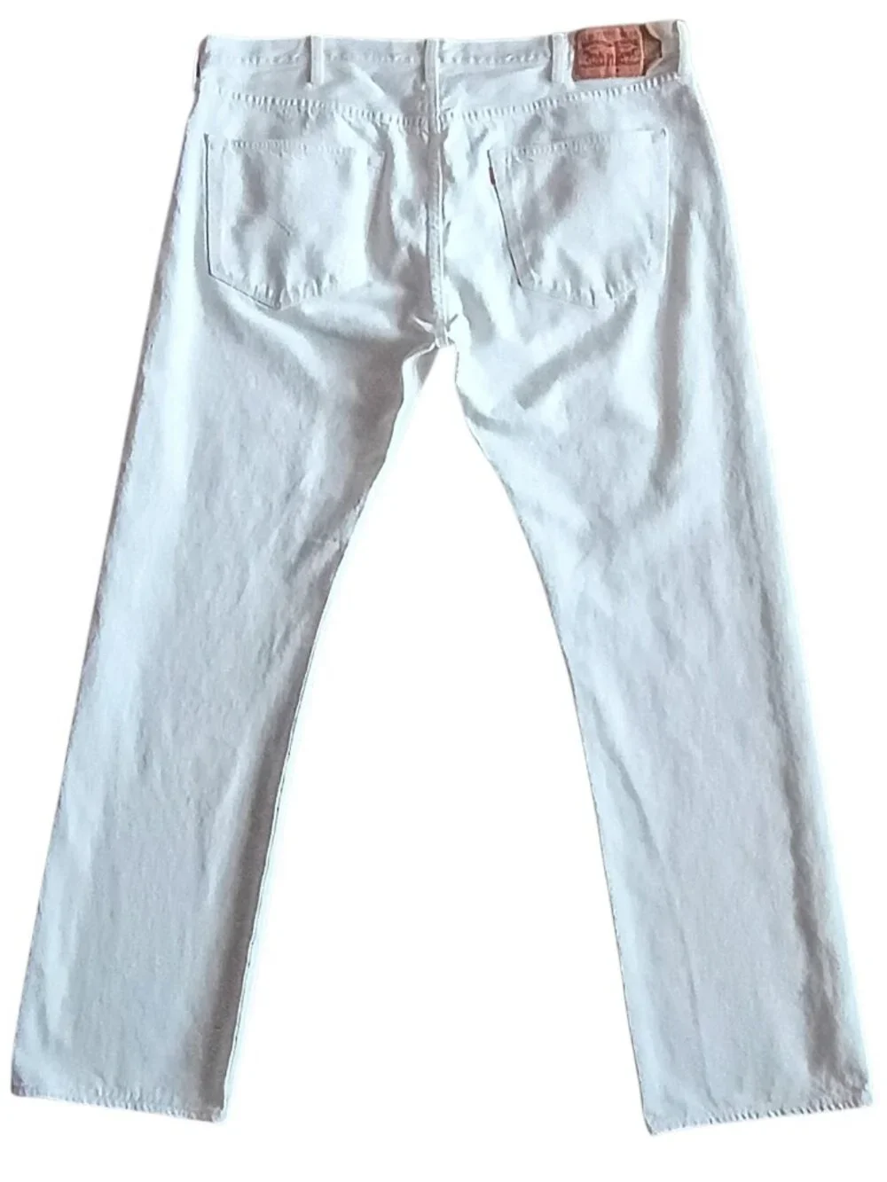 LEVI'S 501 Original Men's Whiten Denim Jeans Straight Leg Button Fly 40W x 32L